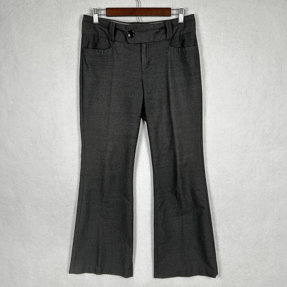 Banana Republic Martin Fit Dress Pants Slacks Gray Women Sz 6 Career Wool Blend - Picture 1 of 11